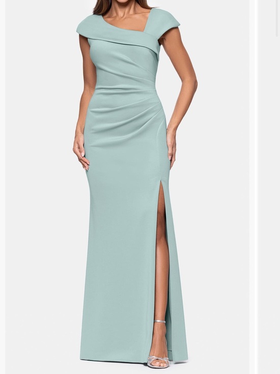 Xscape Dresses & Skirts - Xscape Evenings Asymmetric Neck Scuba
Knit Trumpet Gown